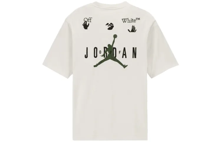 Jordan Футболка OFF-WHITE с вышитым логотипом цвета Sail