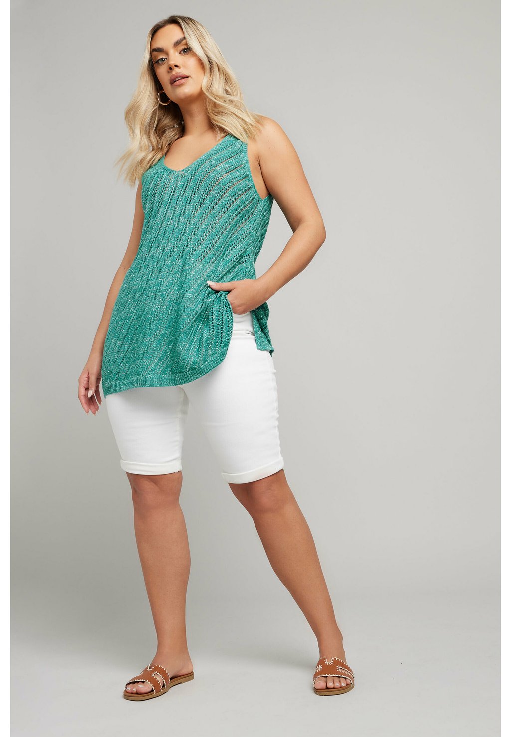 

Топ Yours Clothing, бирюзовый