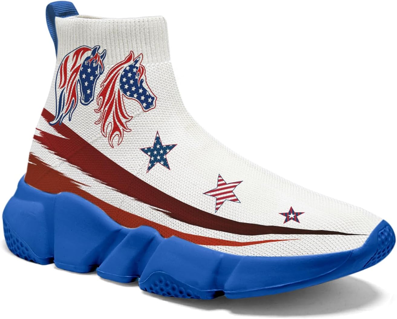 

Мужские кроссовки Hetios с граффити, слипоны для бега, размер плюс 7-15, модель July Fourth, July Fourth 16