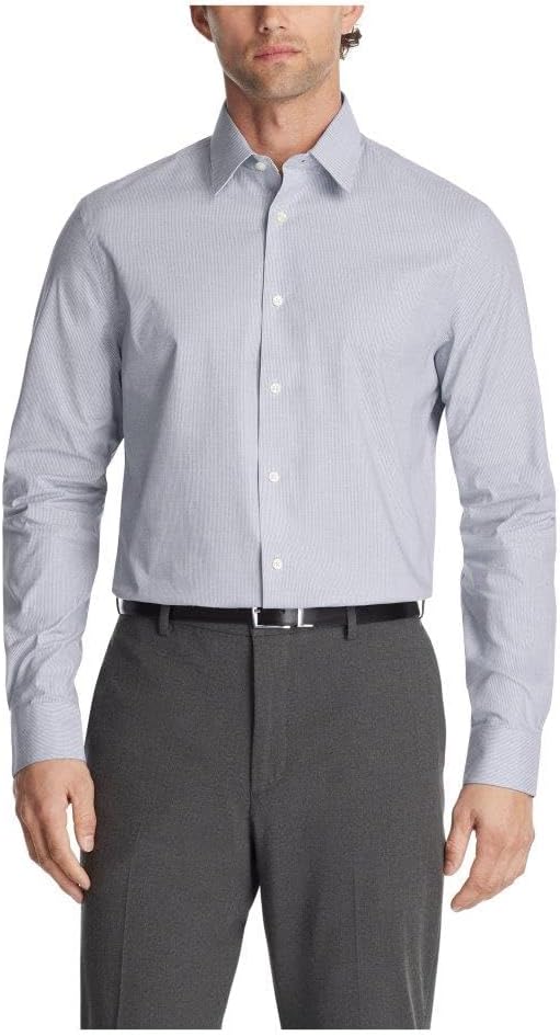 

Мужская рубашка Calvin Klein, классического кроя, не требующая глажки, эластичная, в клетку, Multi Navy