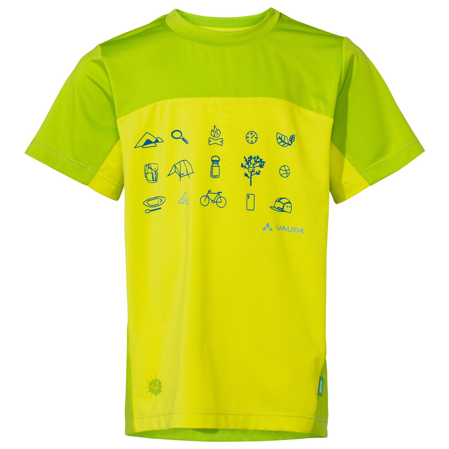 

Функциональная рубашка Vaude Kid's Solaro T Shirt II, цвет Bright Green, Желтый, Функциональная рубашка Vaude Kid's Solaro T Shirt II, цвет Bright Green