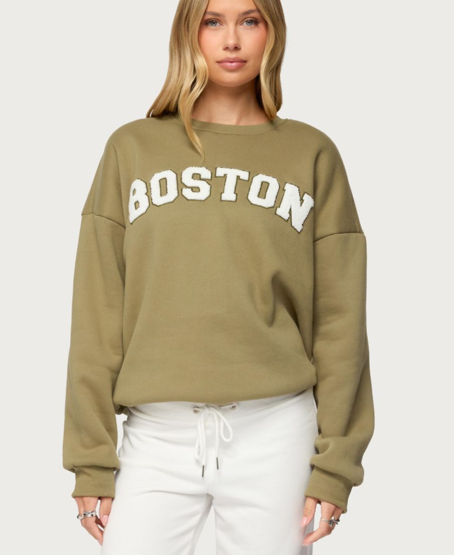

Женская толстовка Boston Girl Edikted, Olive