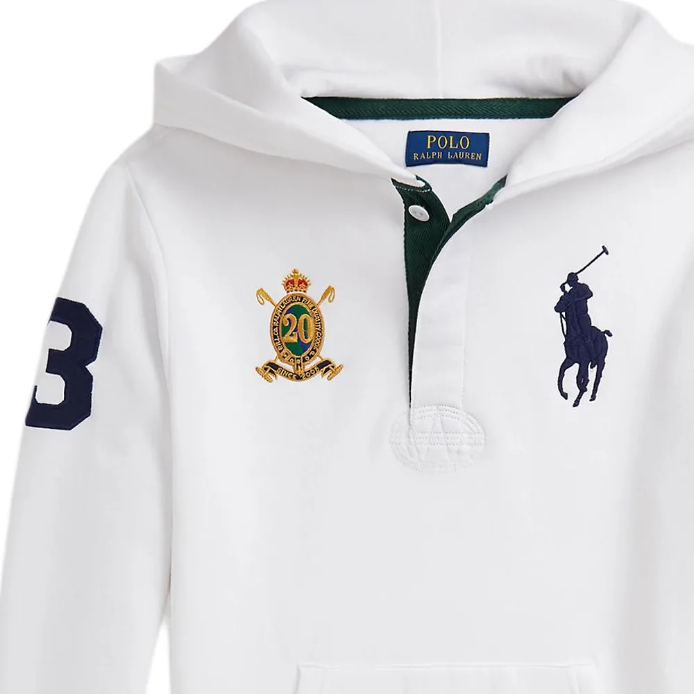 Свитшот детский для возраста 3-7 лет Polo Ralph Lauren, белый — фото 3
