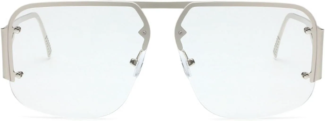 

Laureles Модные квадратные солнцезащитные очки для женщин и мужчин в металлической оправе, очки-пилот для вождения, путешествий и активного отдыха, Clear