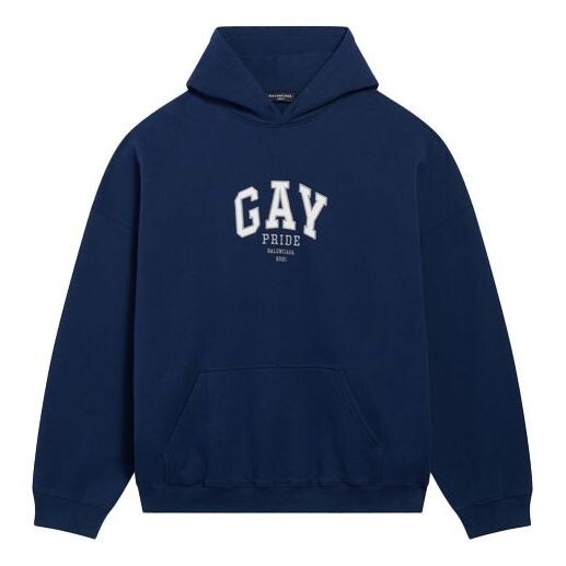 

Толстовка pride hoodie boxy fit 'navy' Balenciaga, синий