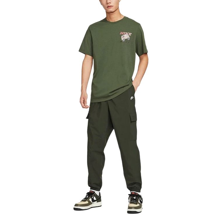 Nike Классические карго-брюки мужские army green — фото 4