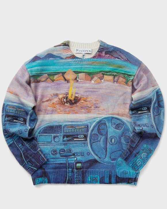 

Пуловер Jw Anderson Printed Jumper, цвет cornflower blue
