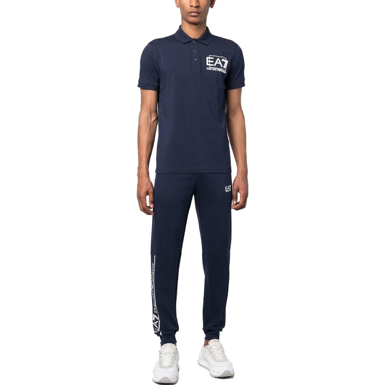 EA7 Вязаные спортивные штаны Мужские Navy EMPORIO ARMANI, Marine Blue — фото 3