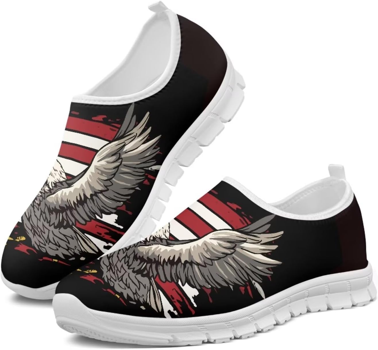 

Мужские слипоны кроссовки повседневные для путешествий и прогулок, плоские, противоскользящие, для активного отдыха и бега, низкие лоферы, размеры США 5-14 Qoiuvncy, Eagle