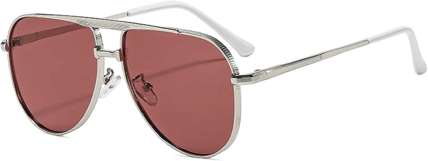 

Модные ретро-солнцезащитные очки-пилот 2025 года для женщин и мужчин, в стиле 70-х, для активного отдыха и спорта, роскошные винтажные очки для мужчин mincl, Red