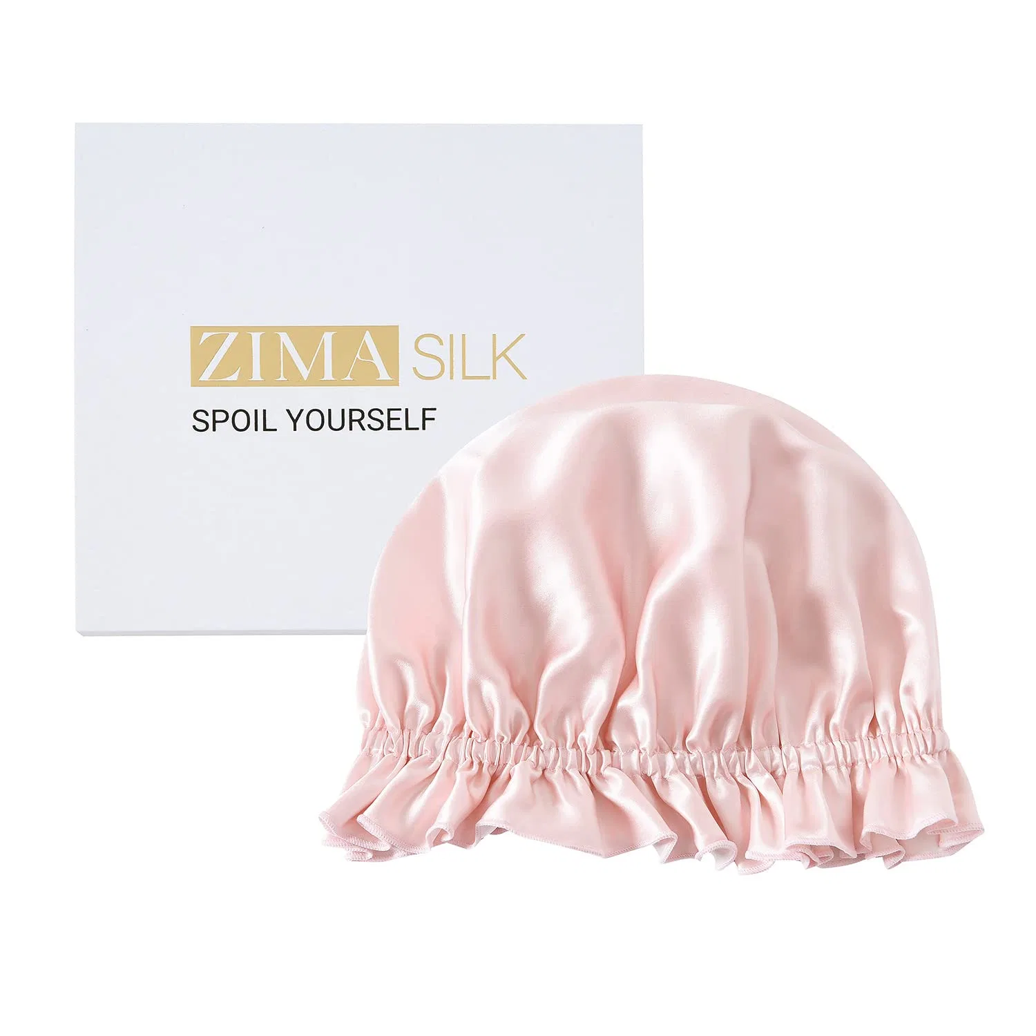 Женская ночная шапочка ZIMASILK из 100% тутового шелка Zimasilk, Pink/Ivory