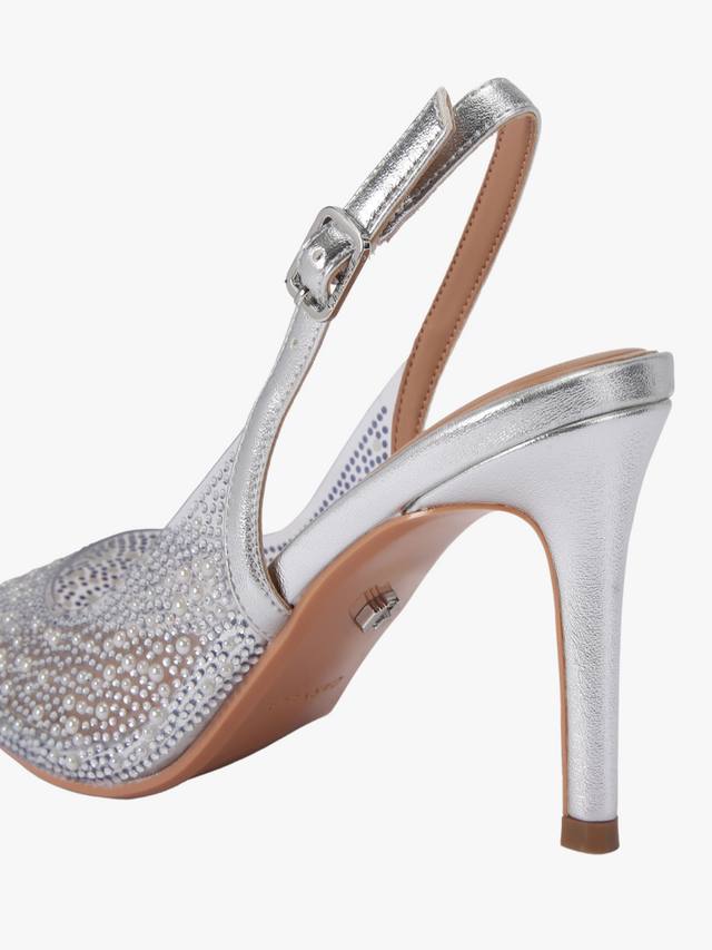 Positano декорированные виниловые остроконечные босоножки-лодочки Carvela, Silver — фото 4