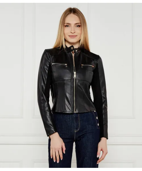 

Кожаная куртка Slim fit Liu Jo, черный