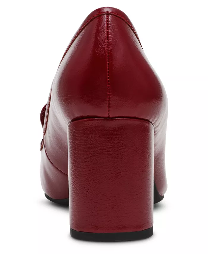 Женские туфли-лодочки Tobi на квадратном каблуке Anne Klein, красный — фото 3