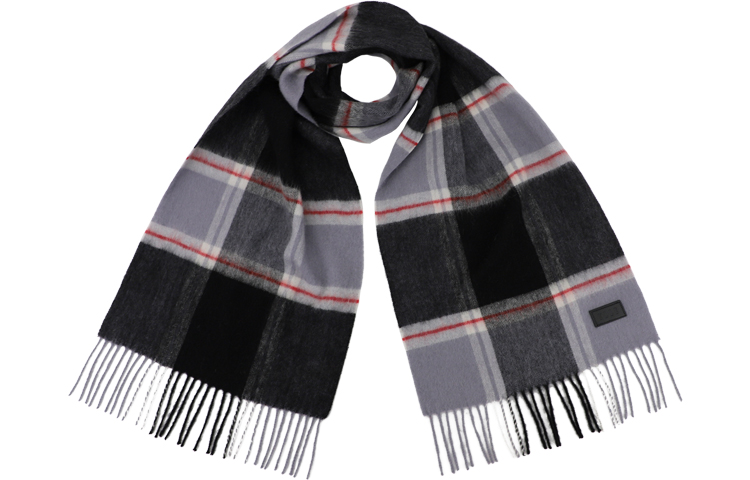 

Шарф из чистой шерсти Unisex ELLE, черный серый