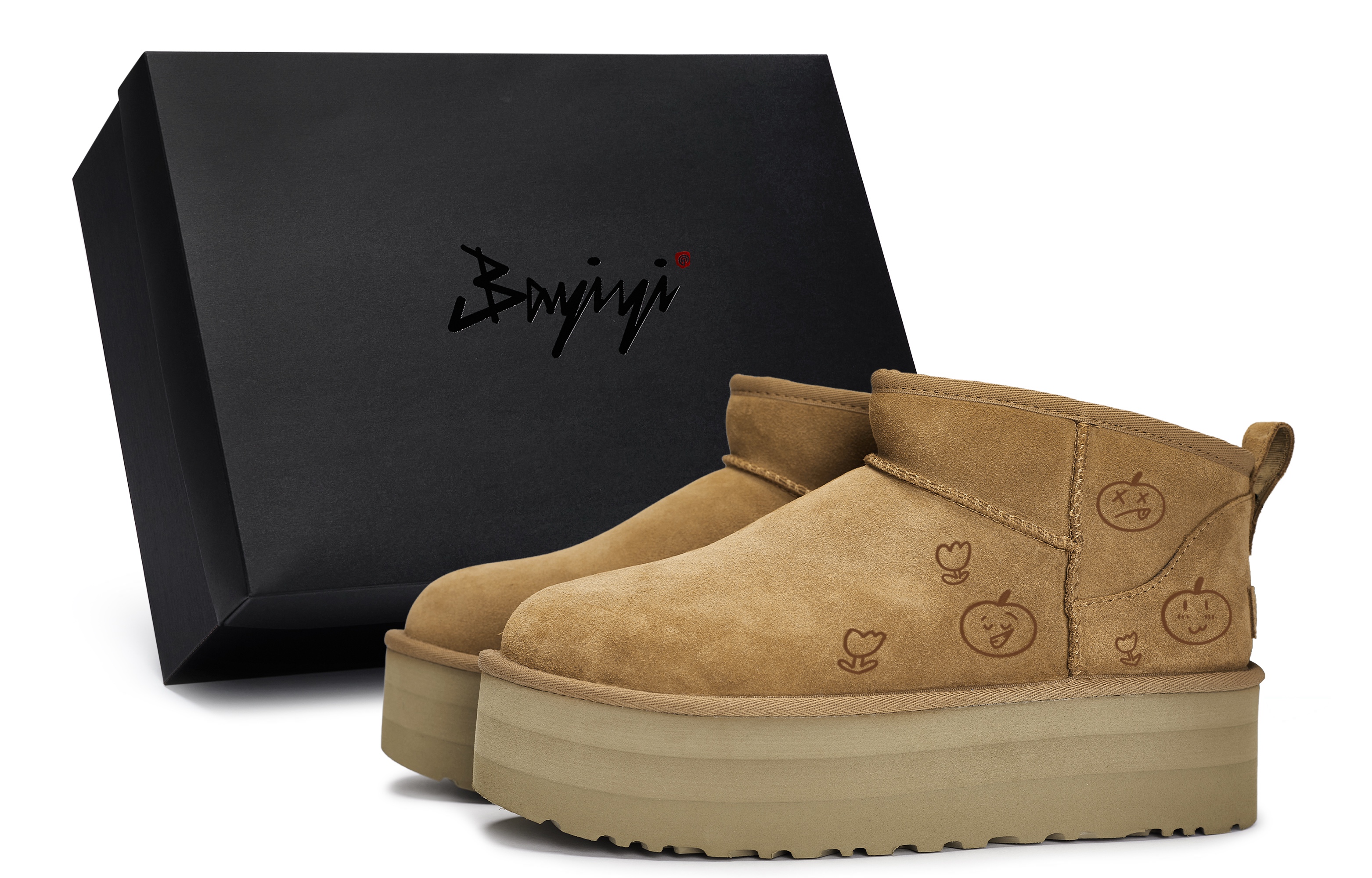 Сапоги короткие UGG, каштаново-коричневый