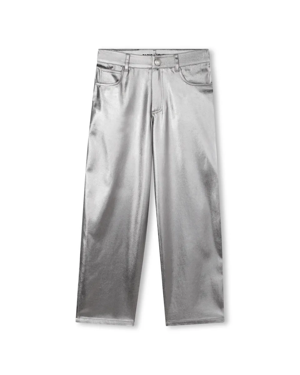 

Девичьи брюки однотонного серого цвета Zadig & Voltaire