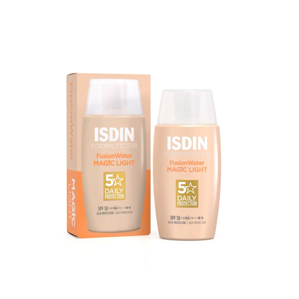 Солнцезащитный крем Isdin Fusion Water Fotoprotector Color SPF50, Magic Light, 50 мл — фото 2