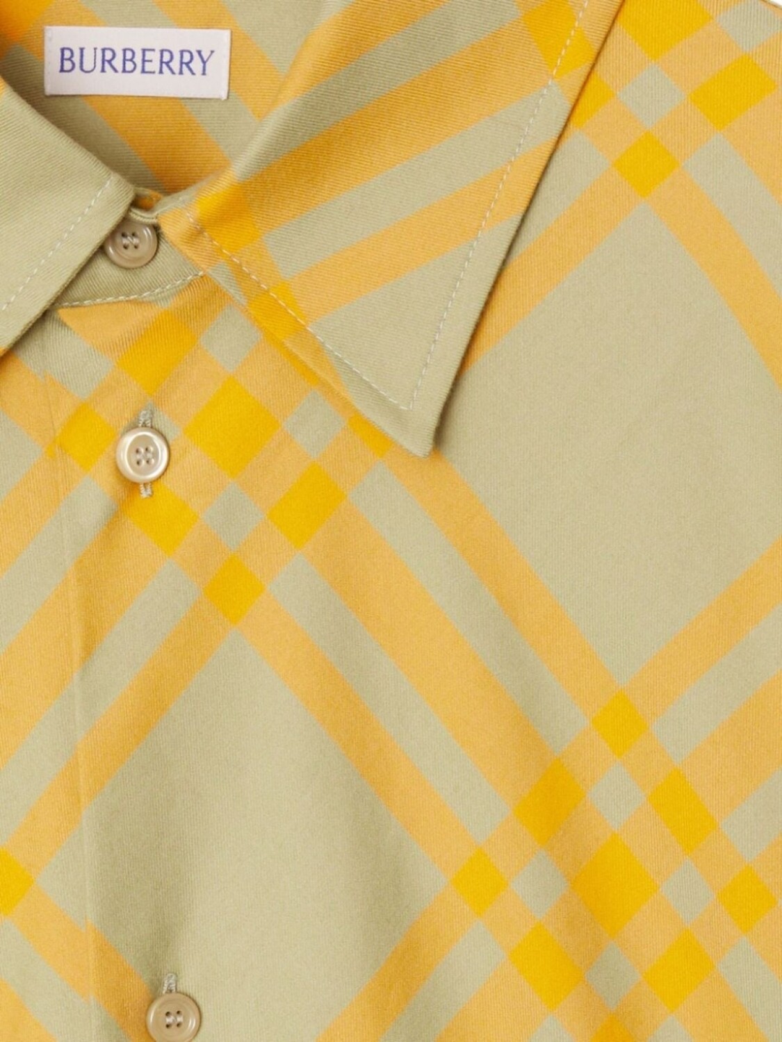 Рубашка Burberry, женская, нейтральный, клетчатая, бежевый — фото 3