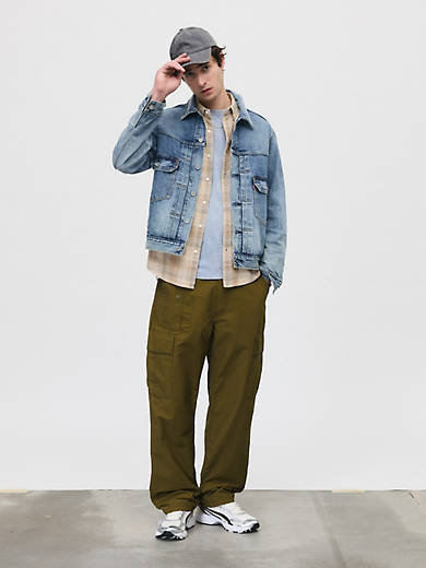 

Легкие мужские брюки Parachute Cargo Levi's, цвет Dark Olive - Green