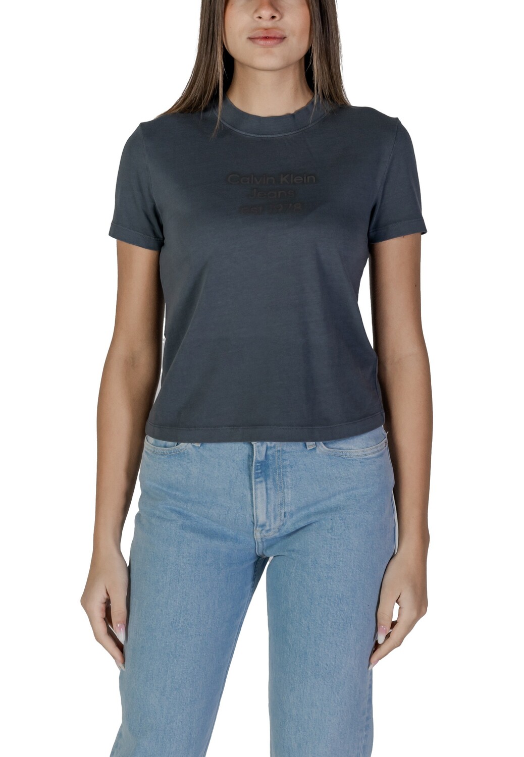 

Футболка женская Calvin Klein Jeans с принтом, серый