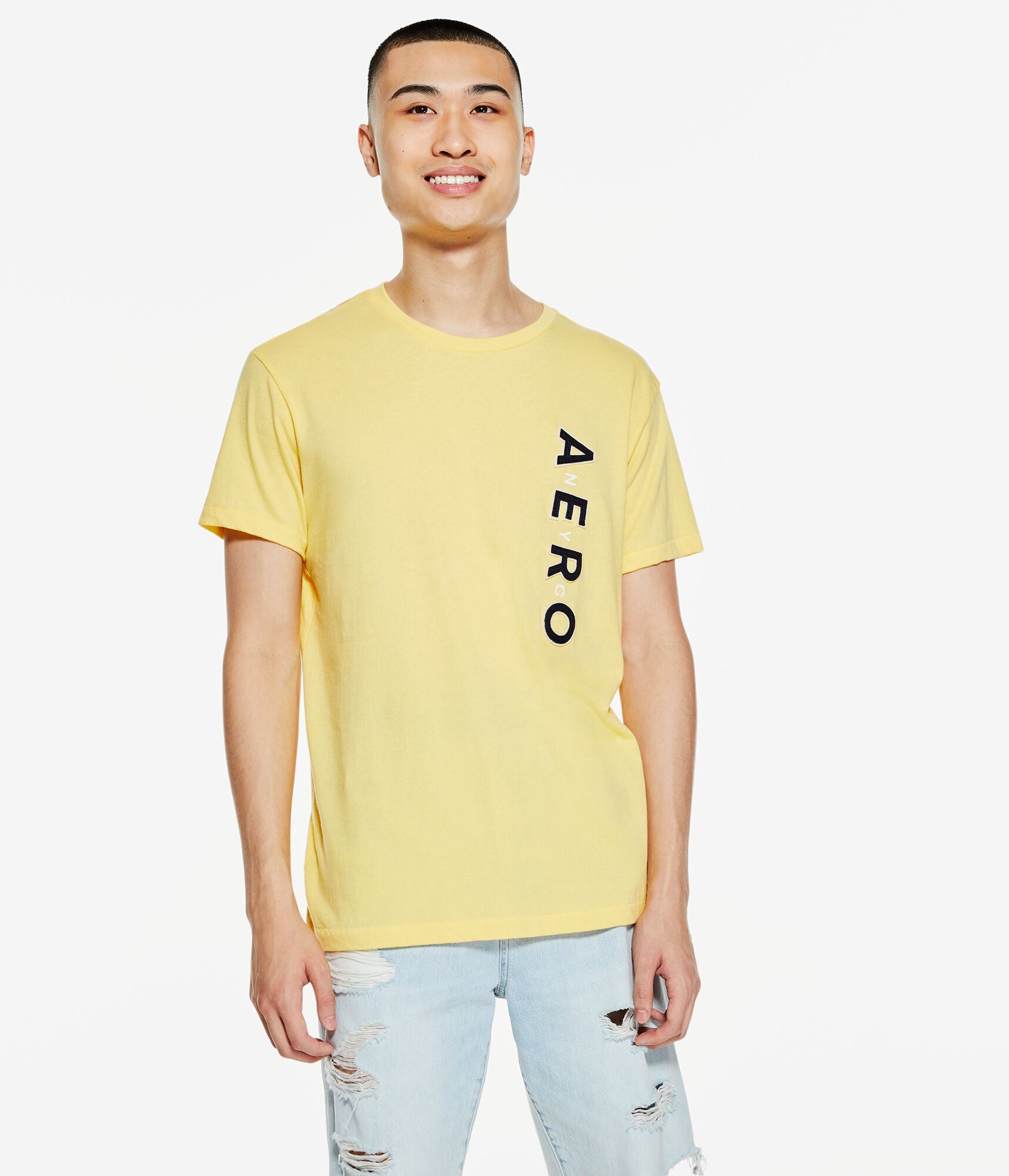 

Футболка Aeropostale женская и мужская с рисунком New York City 87, желтый