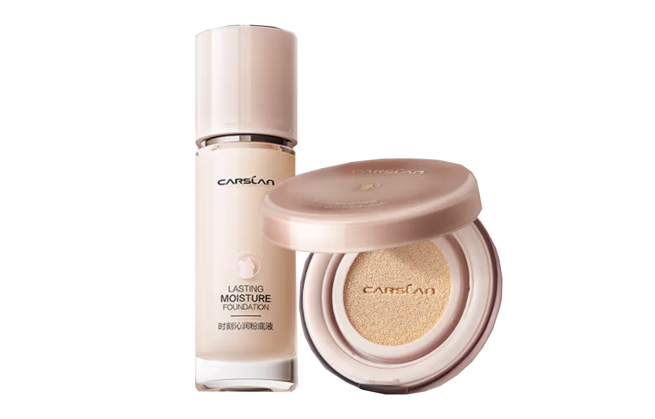 Крем-пудра Kitten Liquid Foundation Cushion для сухой кожи, легко растушевывается, выравнивает тон, 30г+13,5г Carslan — фото 2