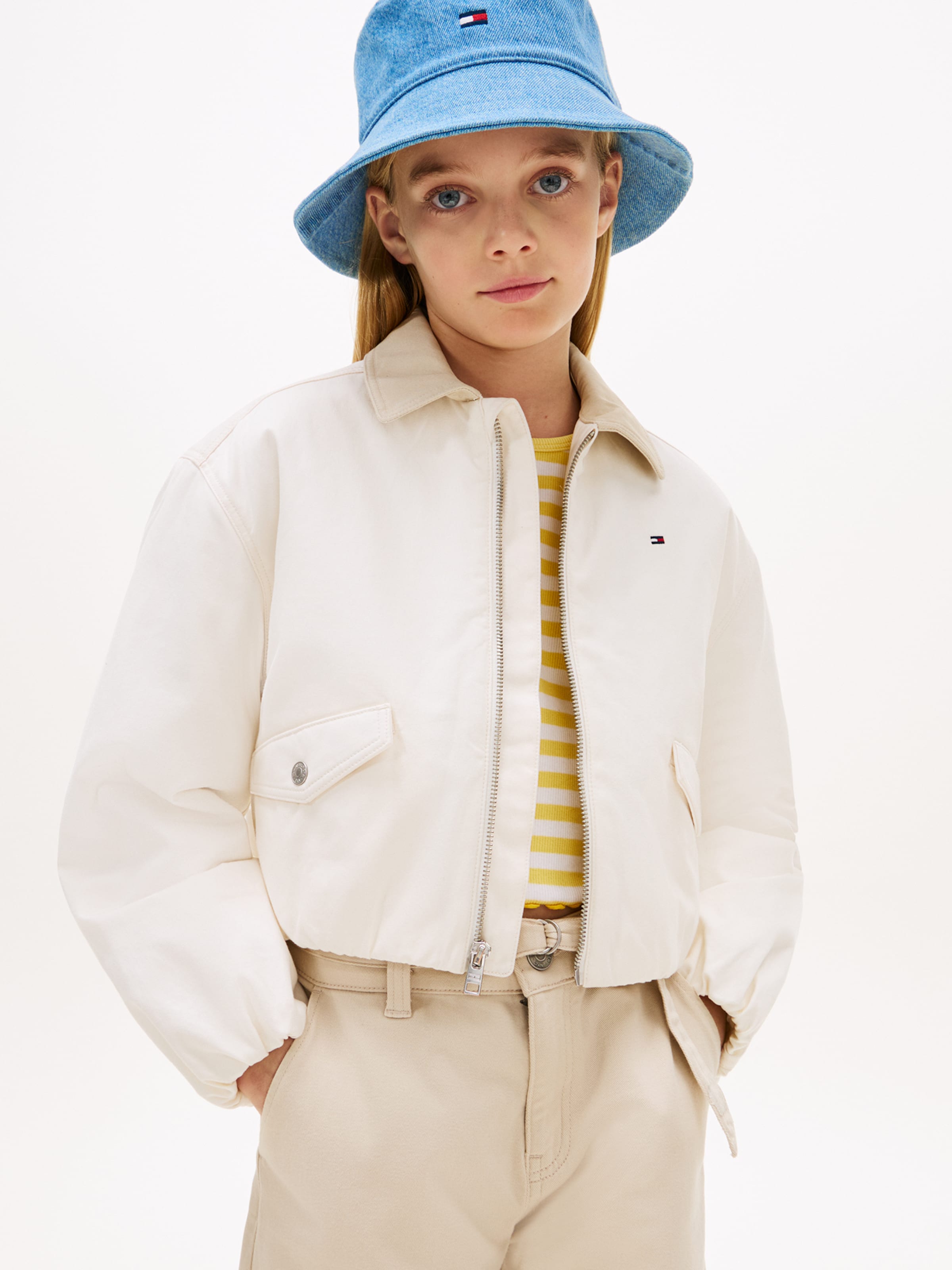 TOMMY HILFIGER Куртка для межсезонья в шерсти White — фото 3