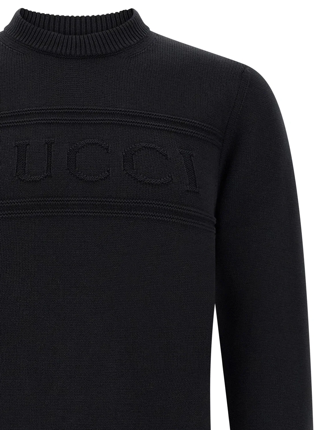 Джемпер с интарсией GUCCI, черный — фото 3