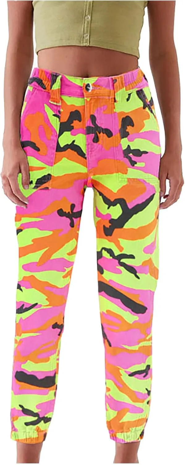 

Женские джинсы Casual High Waisted Elastic Denim Camouflage Skinny