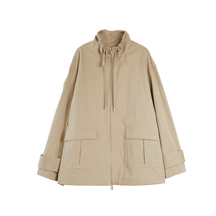 

ELLE Куртка женская Khaki Stand Collar Moderate