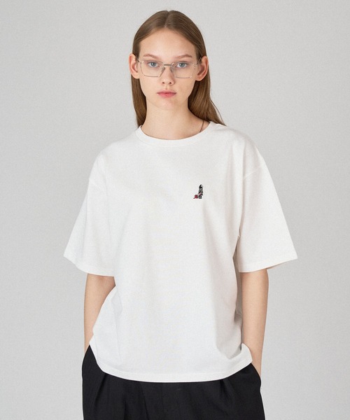 

Футболка с вышивкой «Букет» ONCILY, светло-белый