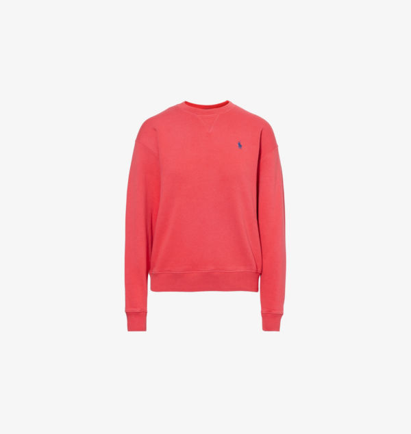 

Толстовка с круглым вырезом и фирменной вышивкой из хлопковой смеси Polo Ralph Lauren, красный