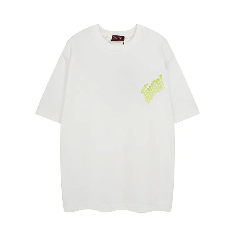 

Вышитая футболка из хлопкового джерси GUCCI, белый