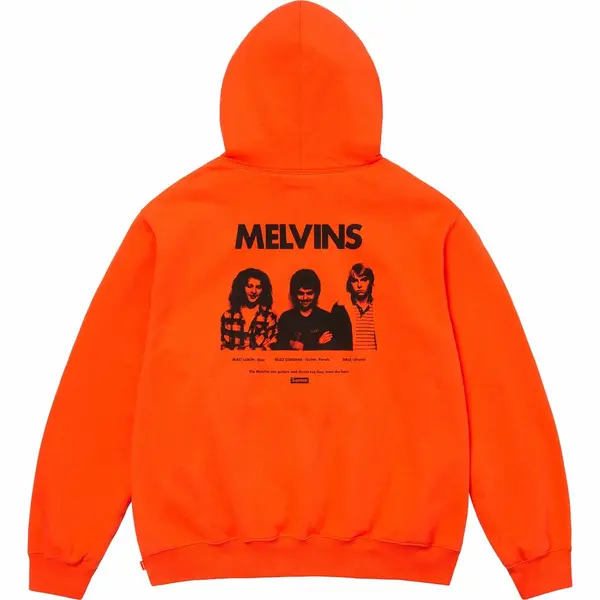 Толстовка x melvins hooded sweatshirt 'orange black' Supreme, оранжевый — фото 2