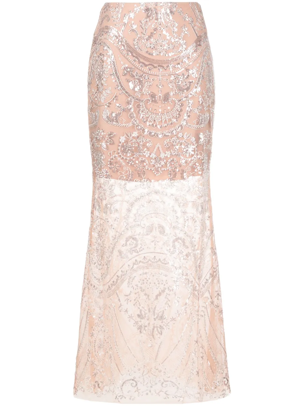 

Многослойная юбка с бусинами Self-Portrait, нейтральный