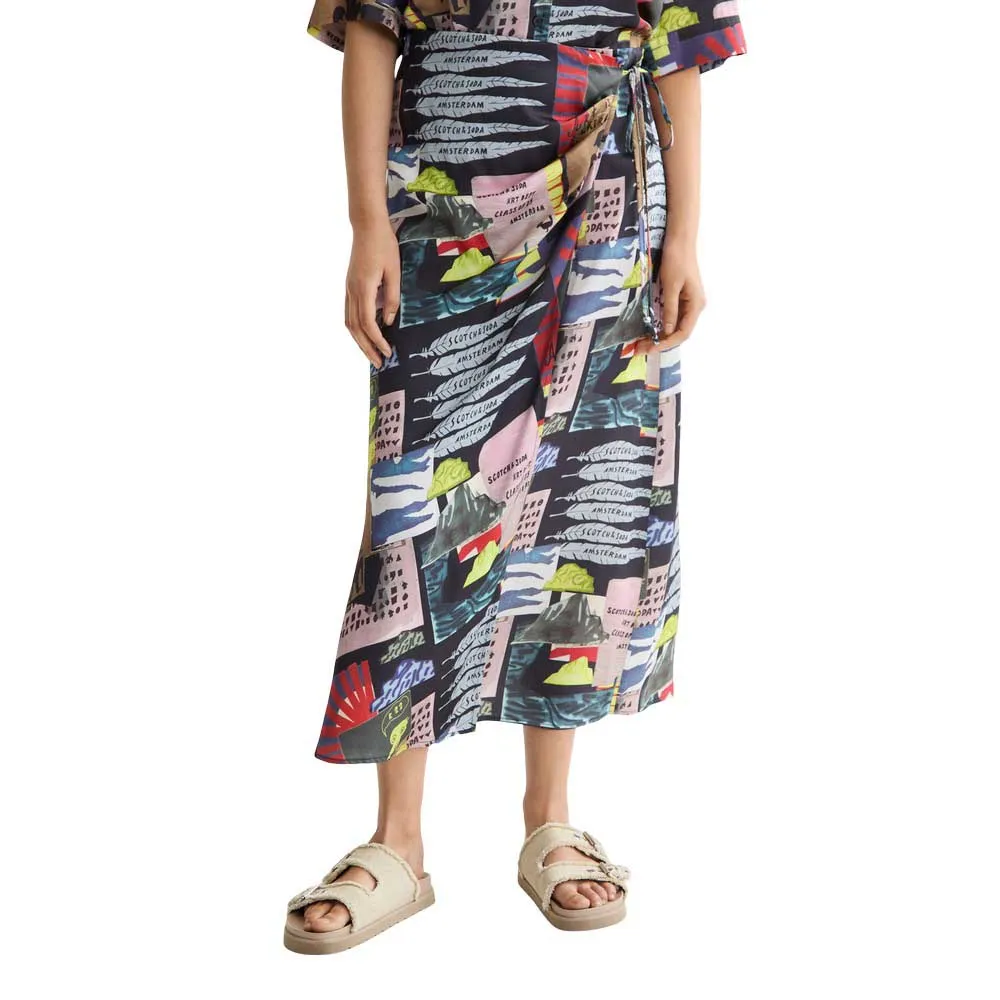 

Юбка Scotch & Soda Ufs00830M midi skirt, разноцветный