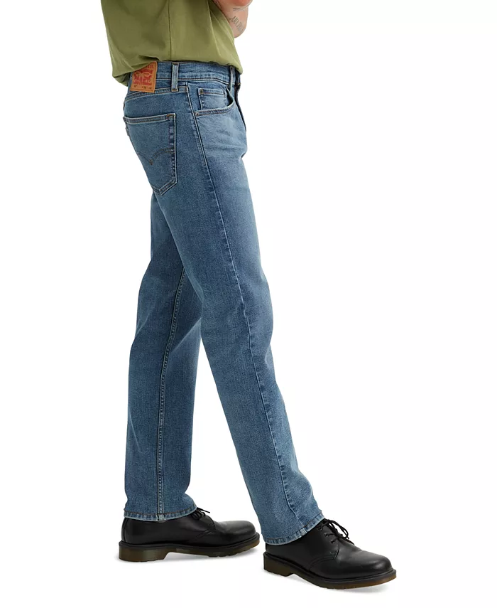 Мужские джинсы Levi's 506 Comfort Straight-Leg Stretch, синий — фото 3