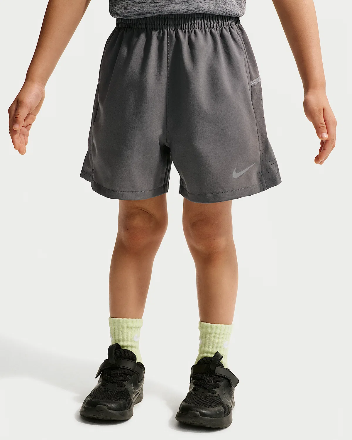 Детский комплект Dri-FIT Miler топ и шорты Nike, Smoke Grey — фото 4