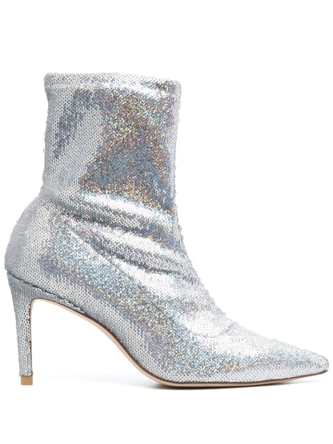 Ботильоны с голографическим эффектом Stuart Weitzman, серый