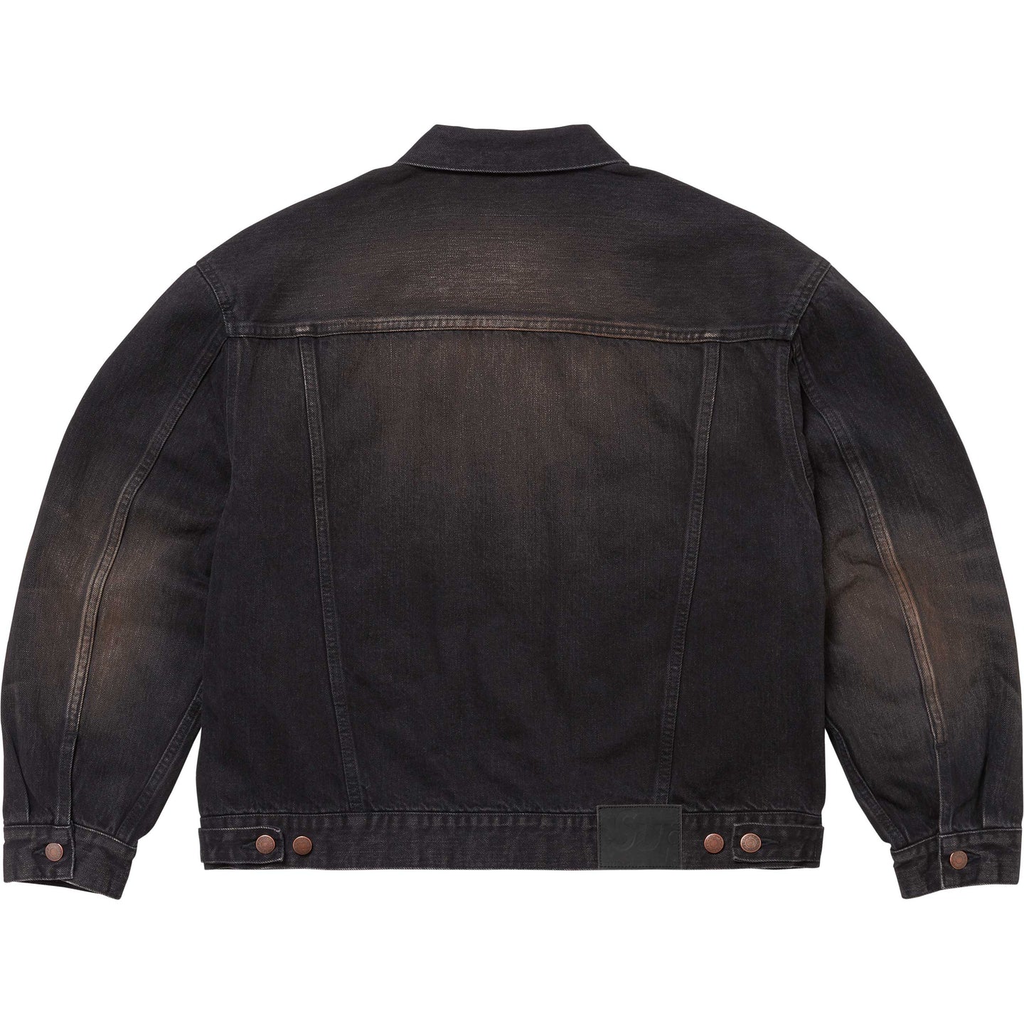 Футболка Distressed Selvedge Trucker Jacket Supreme, Мойка черная/Мойка черная — фото 3