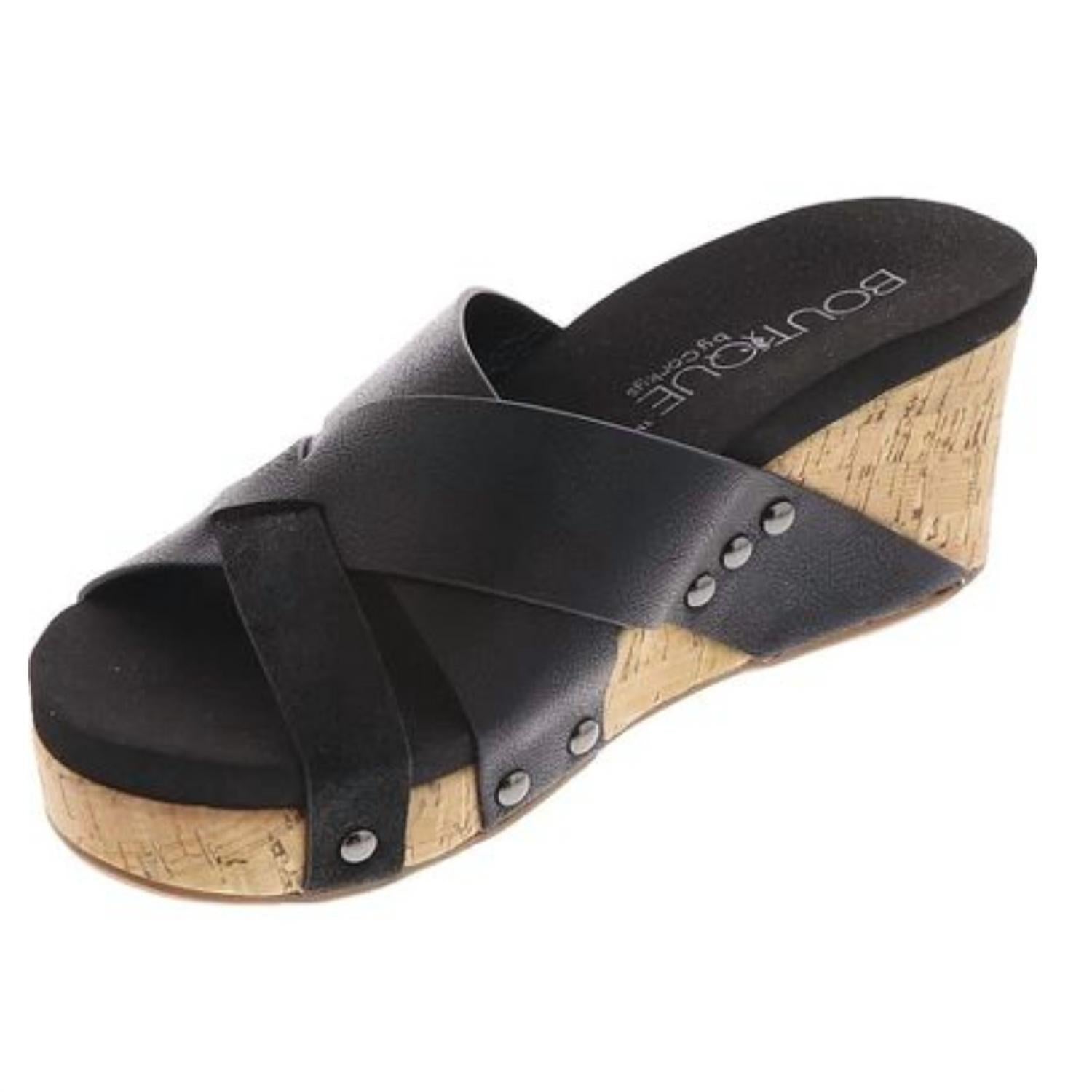 Женские босоножки Amuse Wedge - Medium In Black Corkys Footwear — фото 2