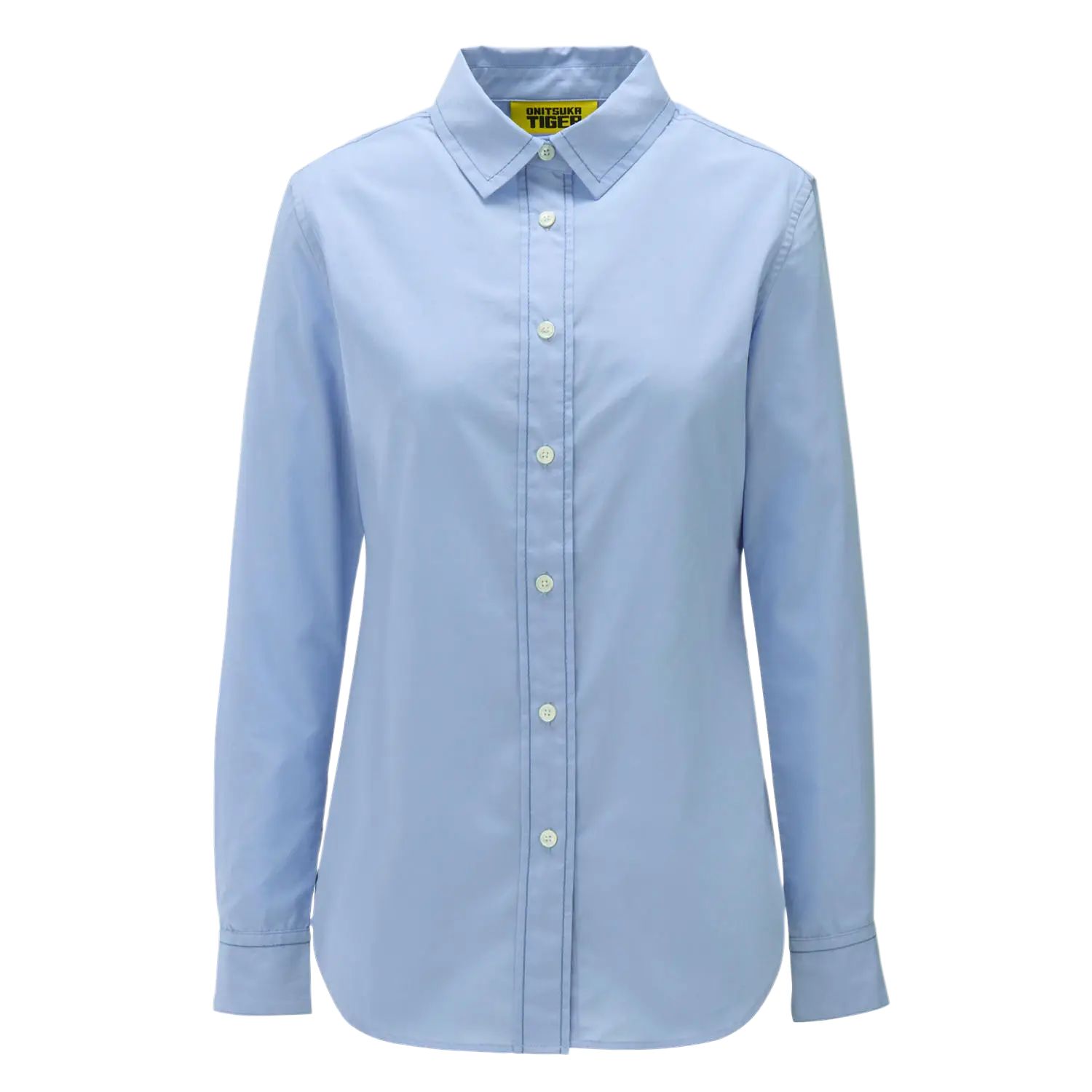 

Onitsuka Tiger Женская рубашка светло-голубого цвета с лацканами