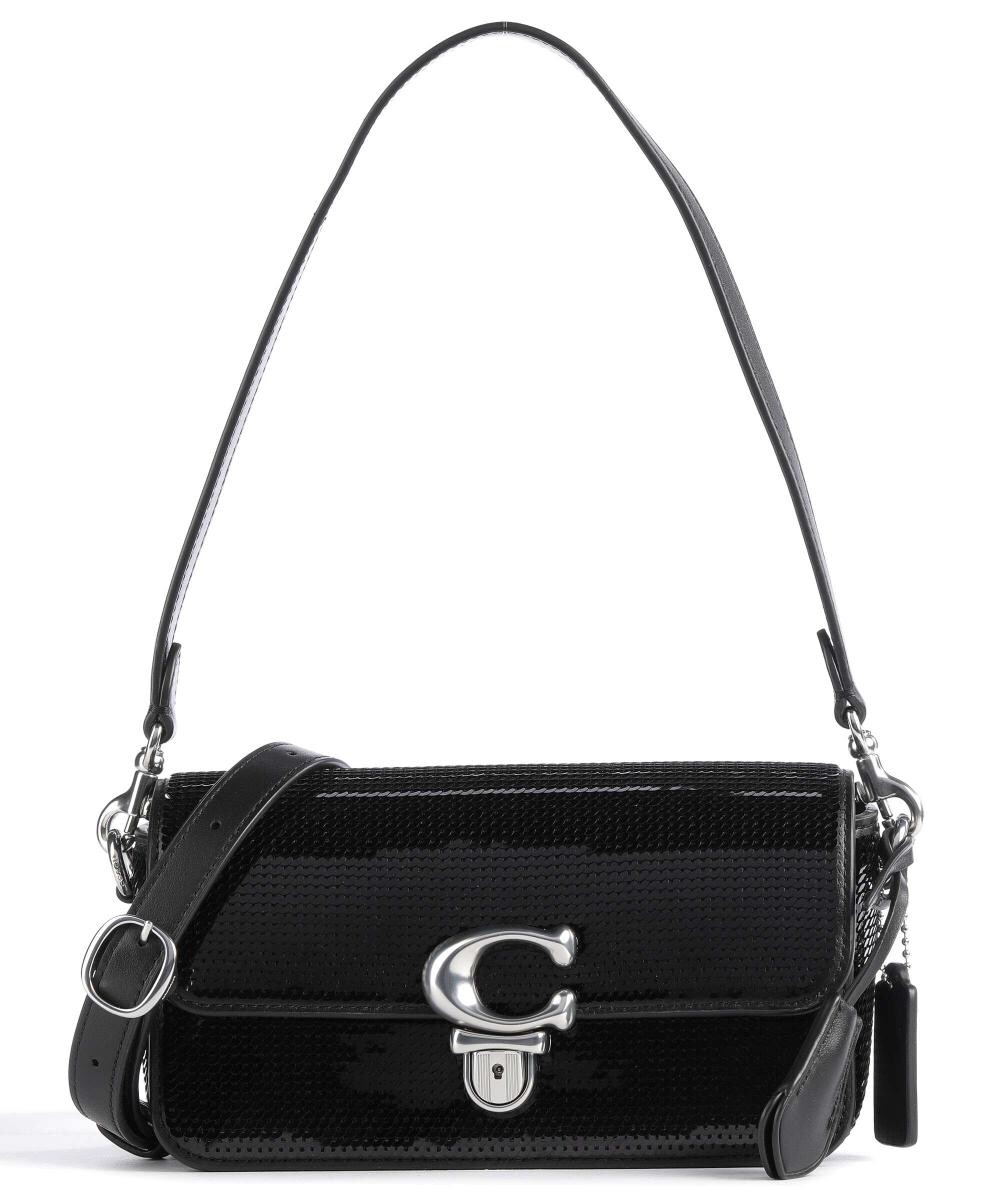 

Кожаная сумка через плечо Studio Baguette Coach, черный