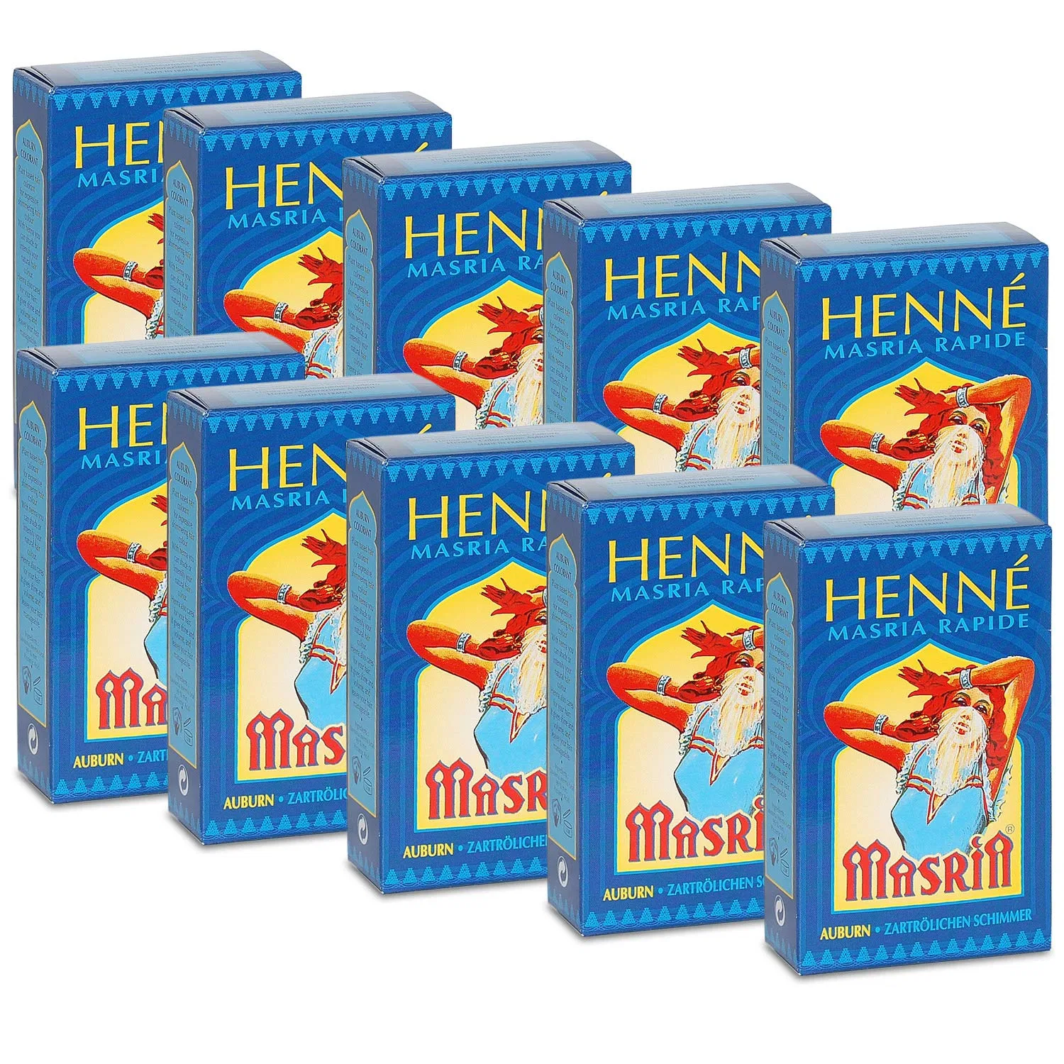 Растительная краска для волос Masria Hen Rapid Auburn, 90 г Hennedrog