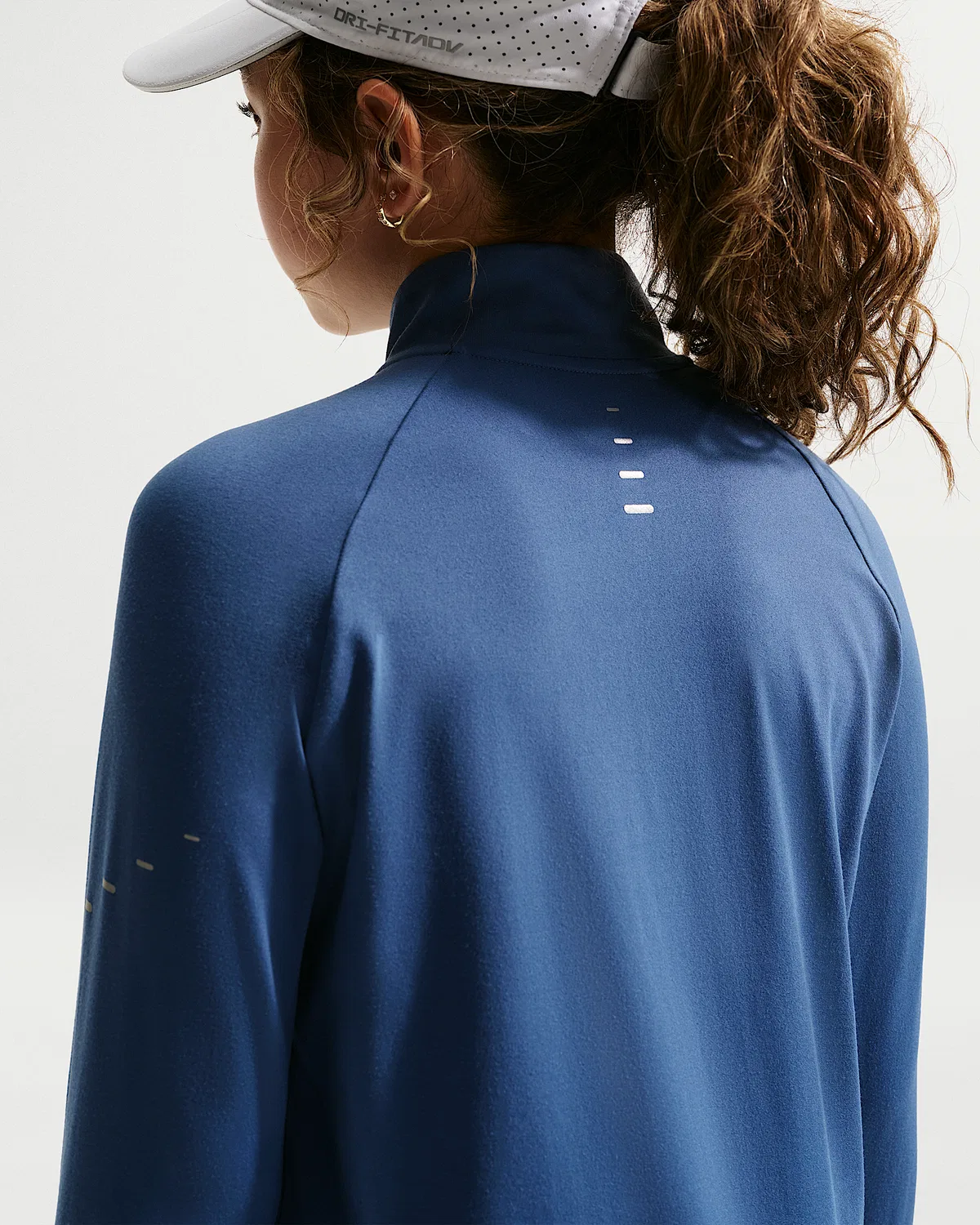 Детская футболка Nike Stride Dri-FIT с половиной молнии, Mystic Navy — фото 2