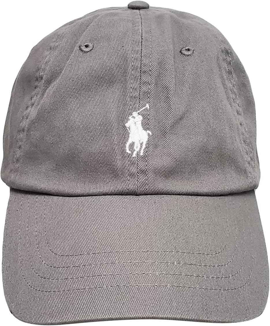 

Polo Ralph Lauren мужская бейсболка из хлопчатобумажного чино, Grey (White Pony)