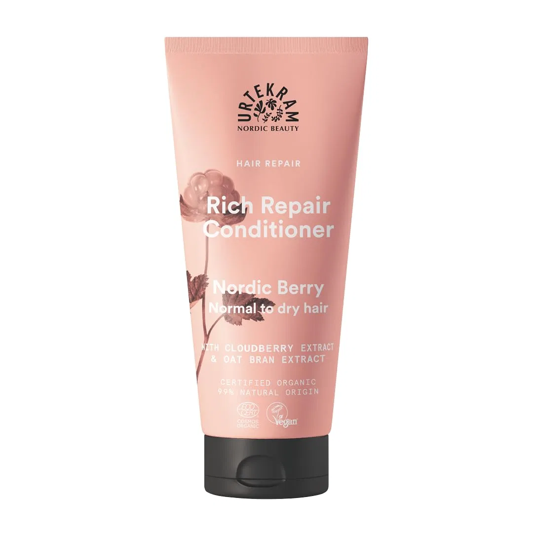 Кондиционер Urtekram Nordic Berry Rich Repair с морошкой, овсяным маслом и алоэ вера, 180 мл Urtekram