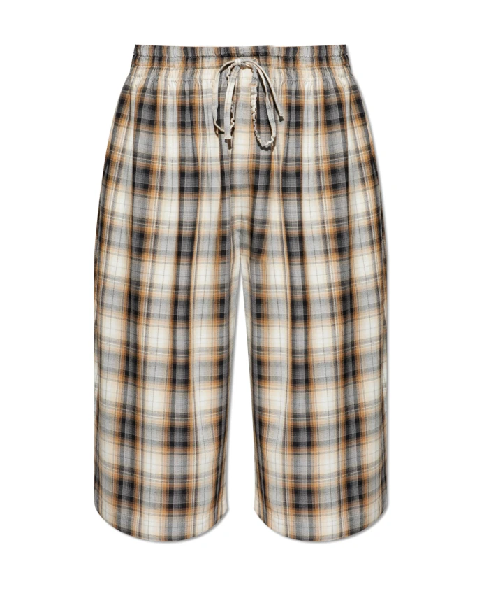 

Шорты в клетку Acne Studios, бежевый