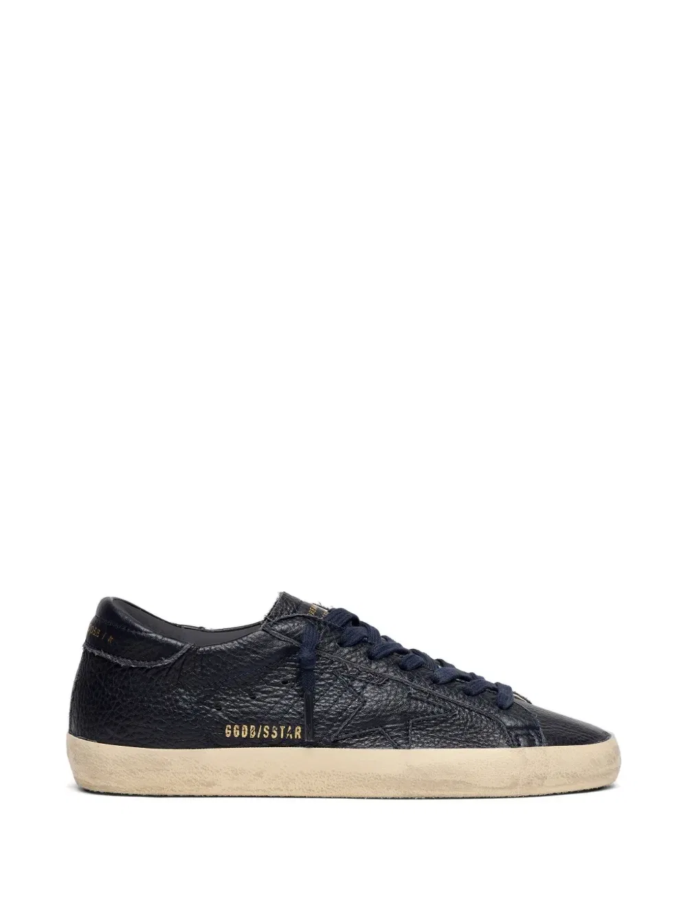 Кроссовки Super Star из кожи со вставкой в виде звезды и задником GOLDEN GOOSE, синий